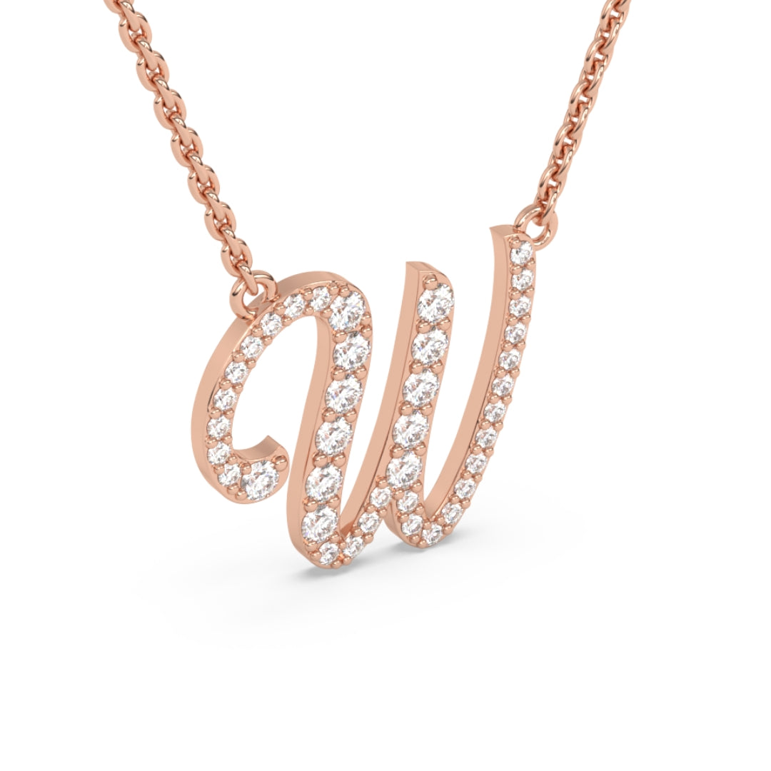 Rose Gold Diamond Initial Necklace Sale | bellvalefarms.com