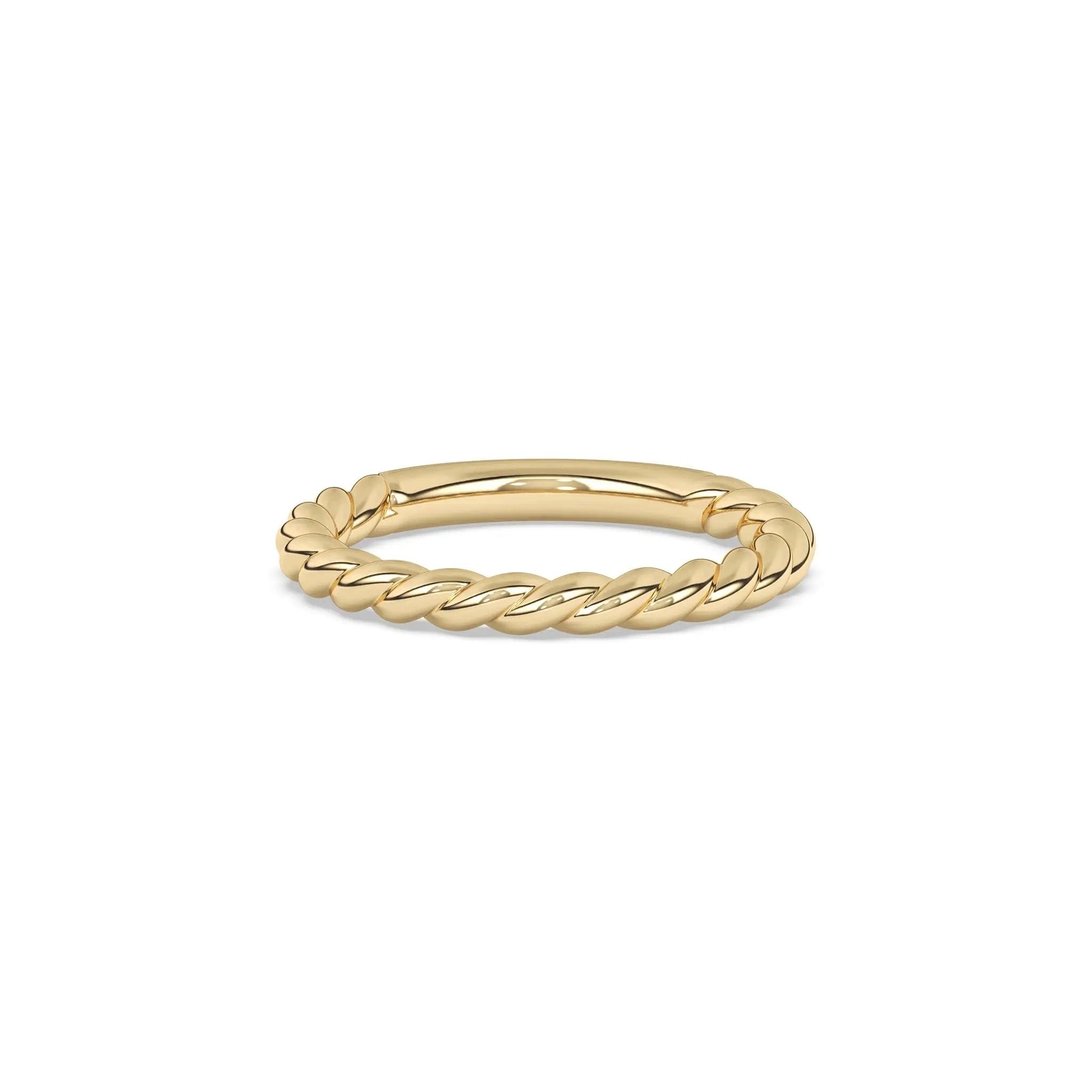Solid Gold Rope Ring – Argent & Asher