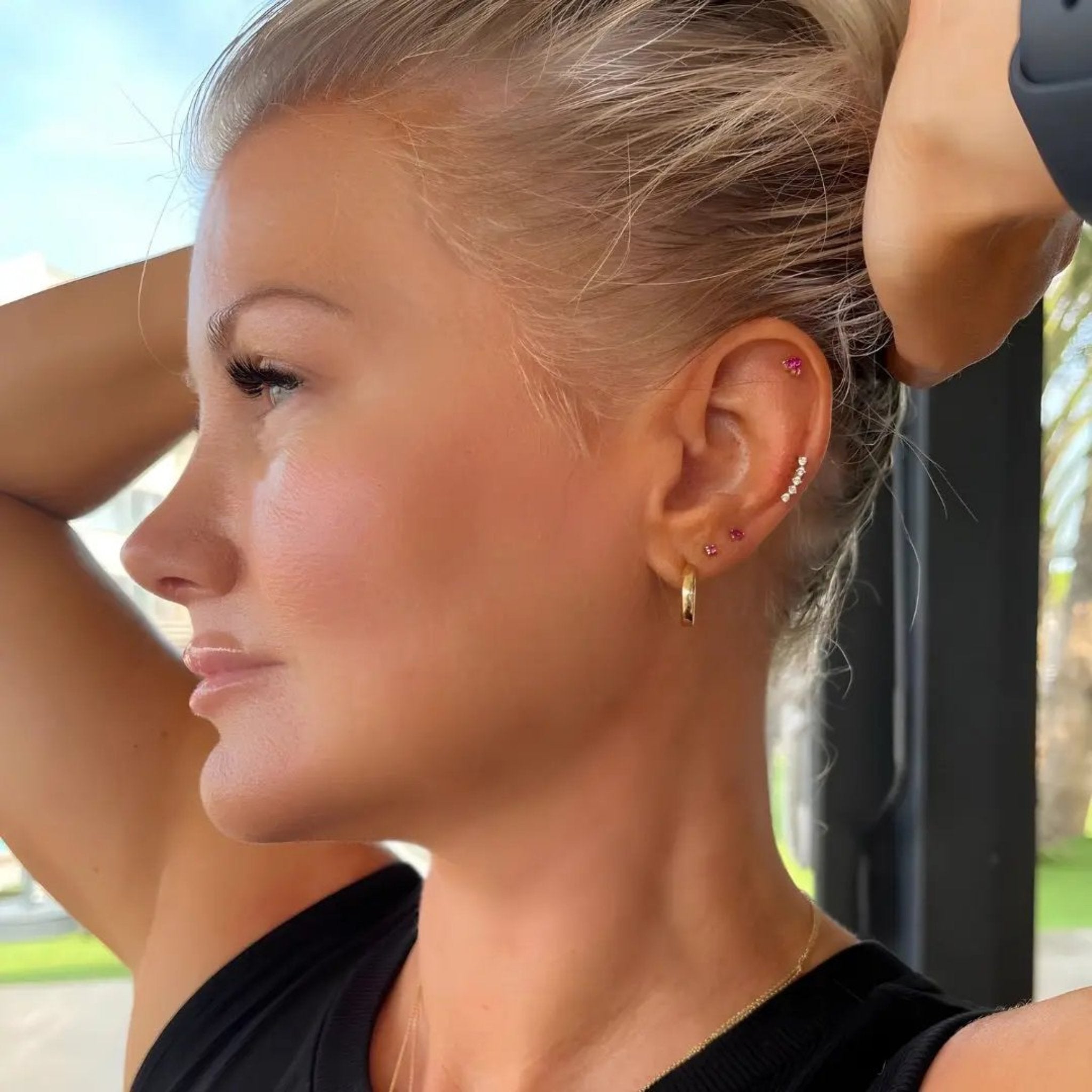 chunky hooped earring