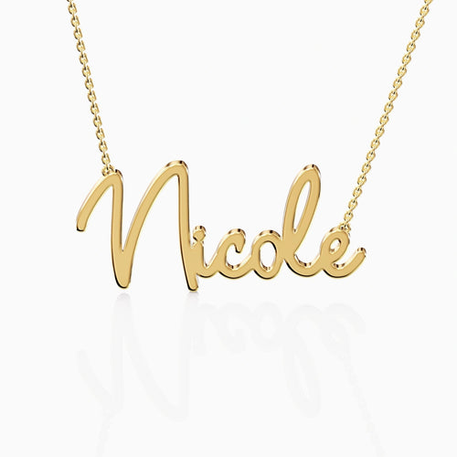Contemporary Gold Name Necklace