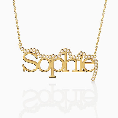Custom Crest Name Necklace