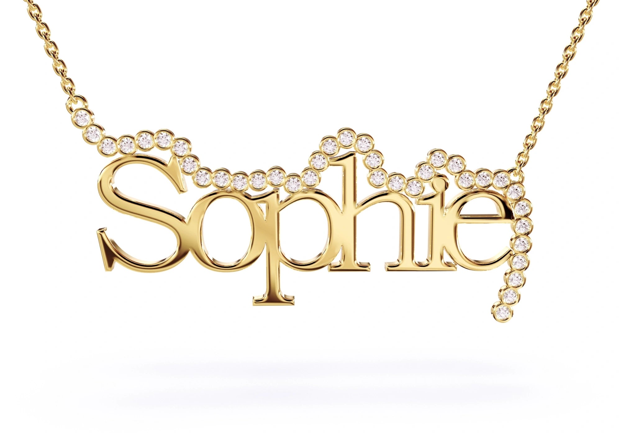 custom crest name necklace