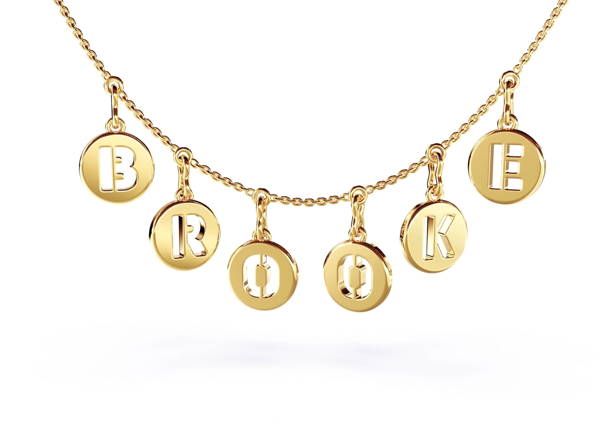 custom disc name necklace