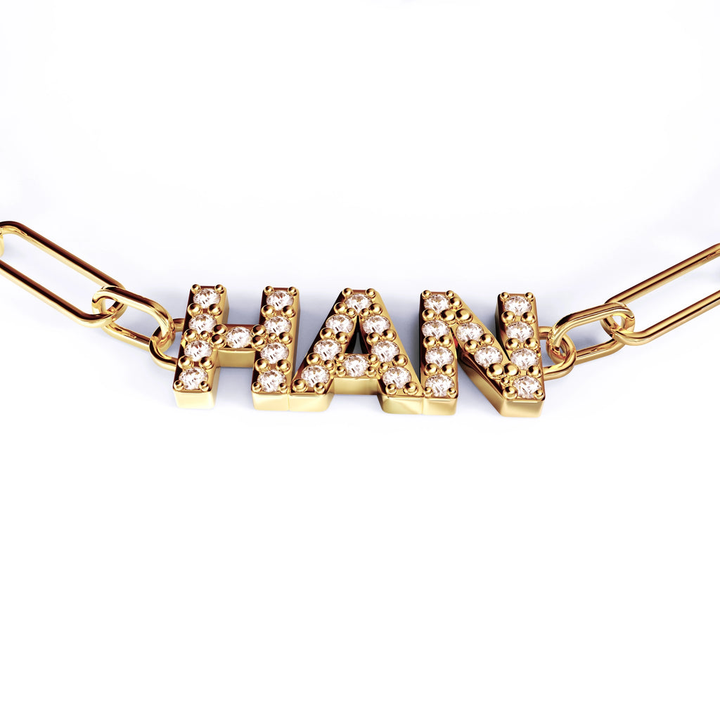 custom name bracelet argent asher