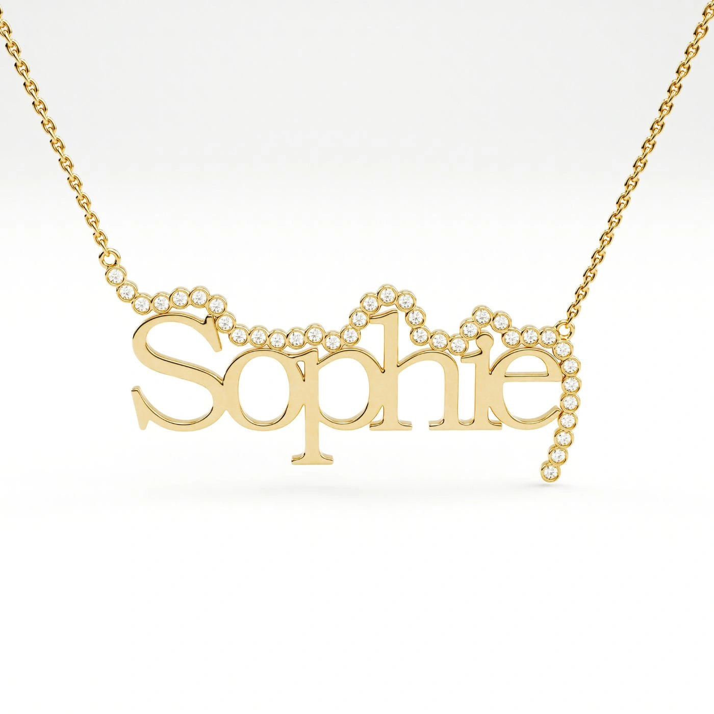 Custom Crest Name Necklace