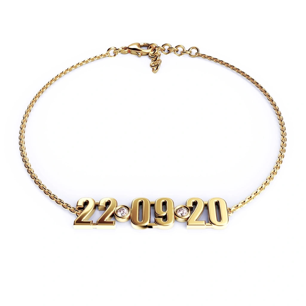 date bracelet argent and asher
