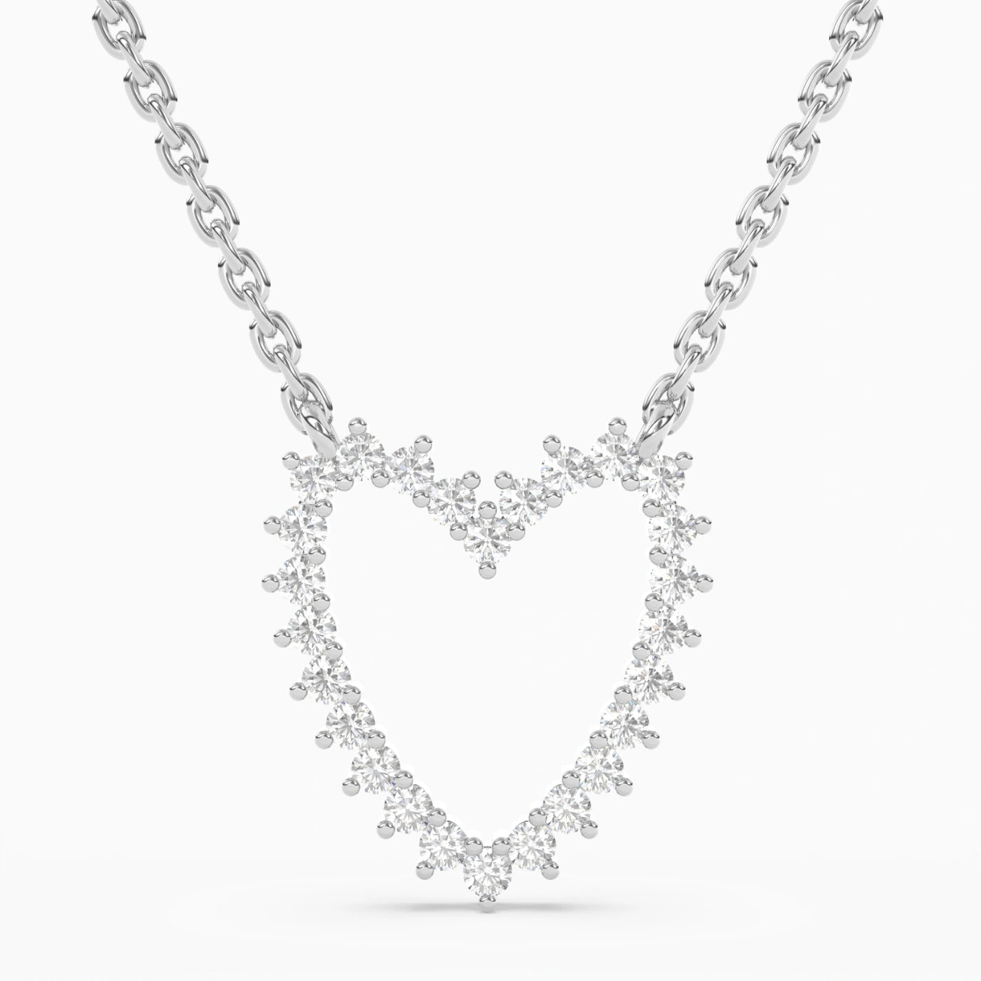 Diamond Open Heart Necklace