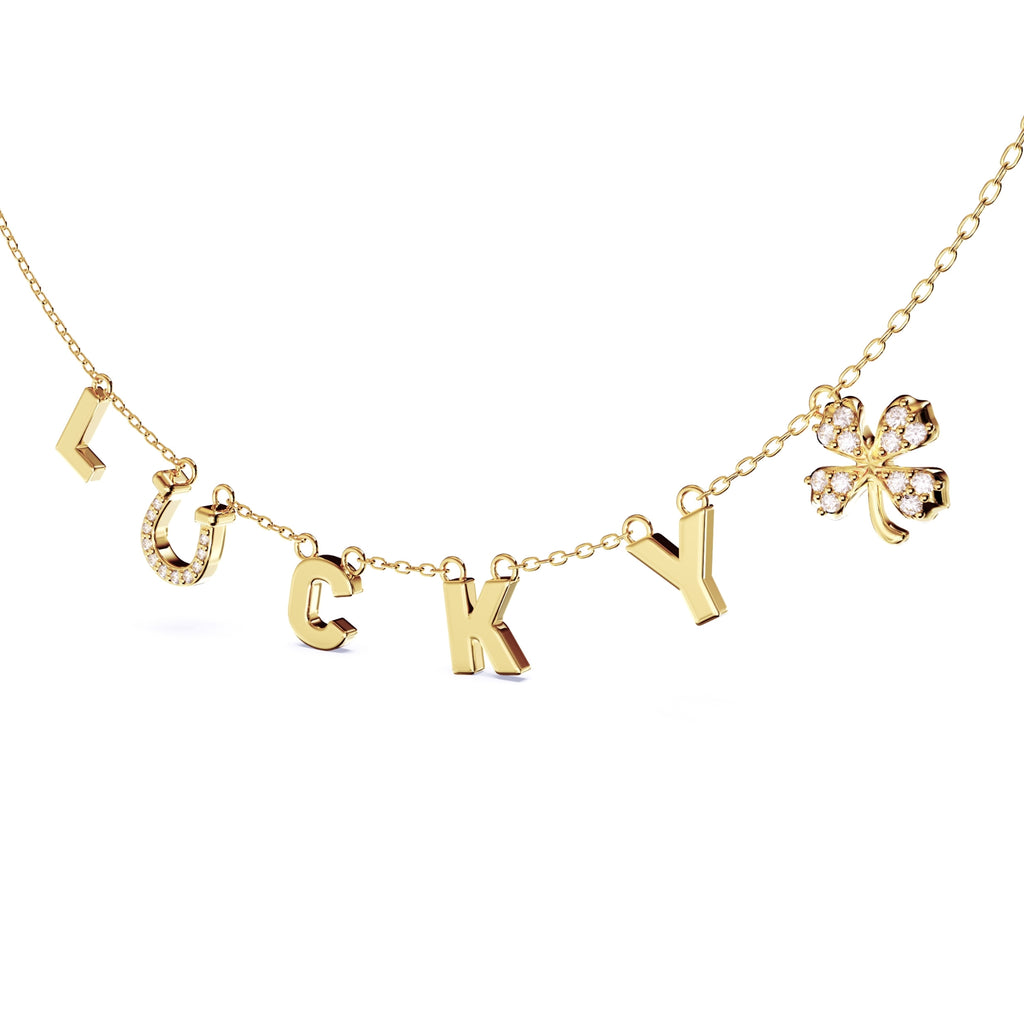 diamond name necklace