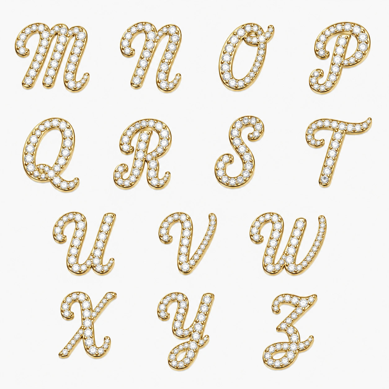 Handwritten Diamond Initial Necklace