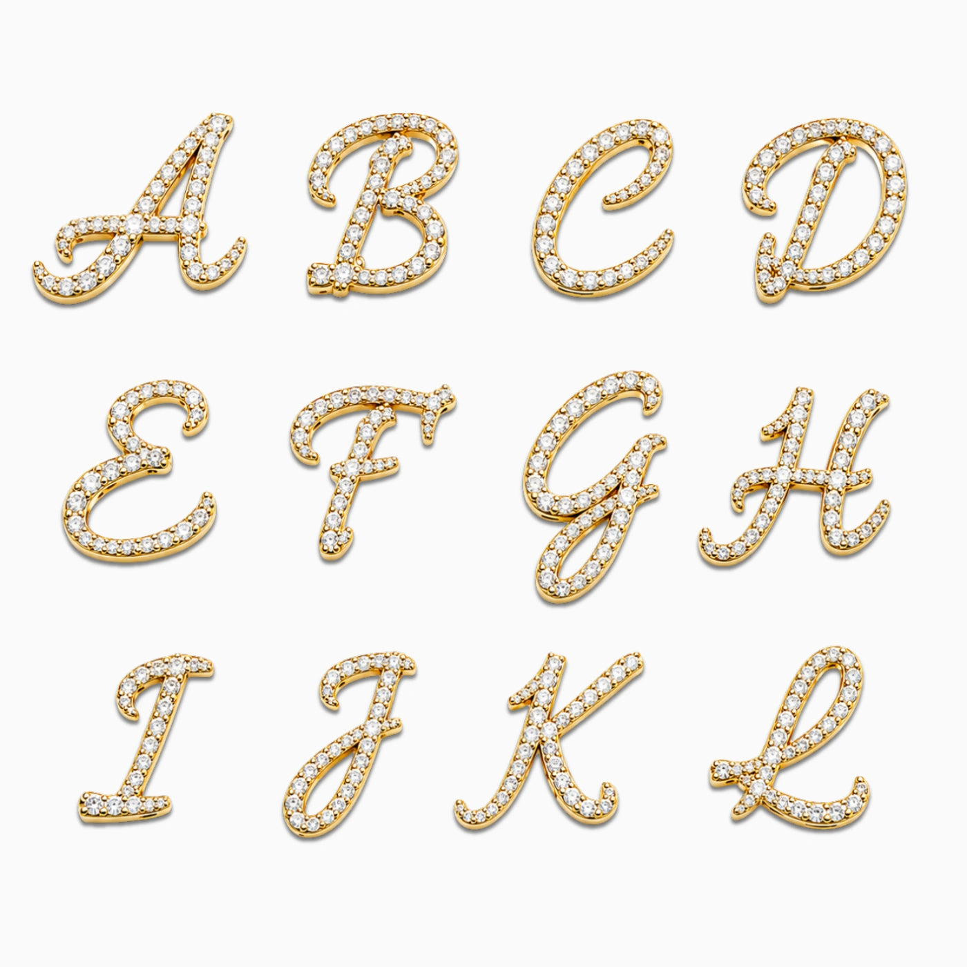 alphabet initial ring diamond letter