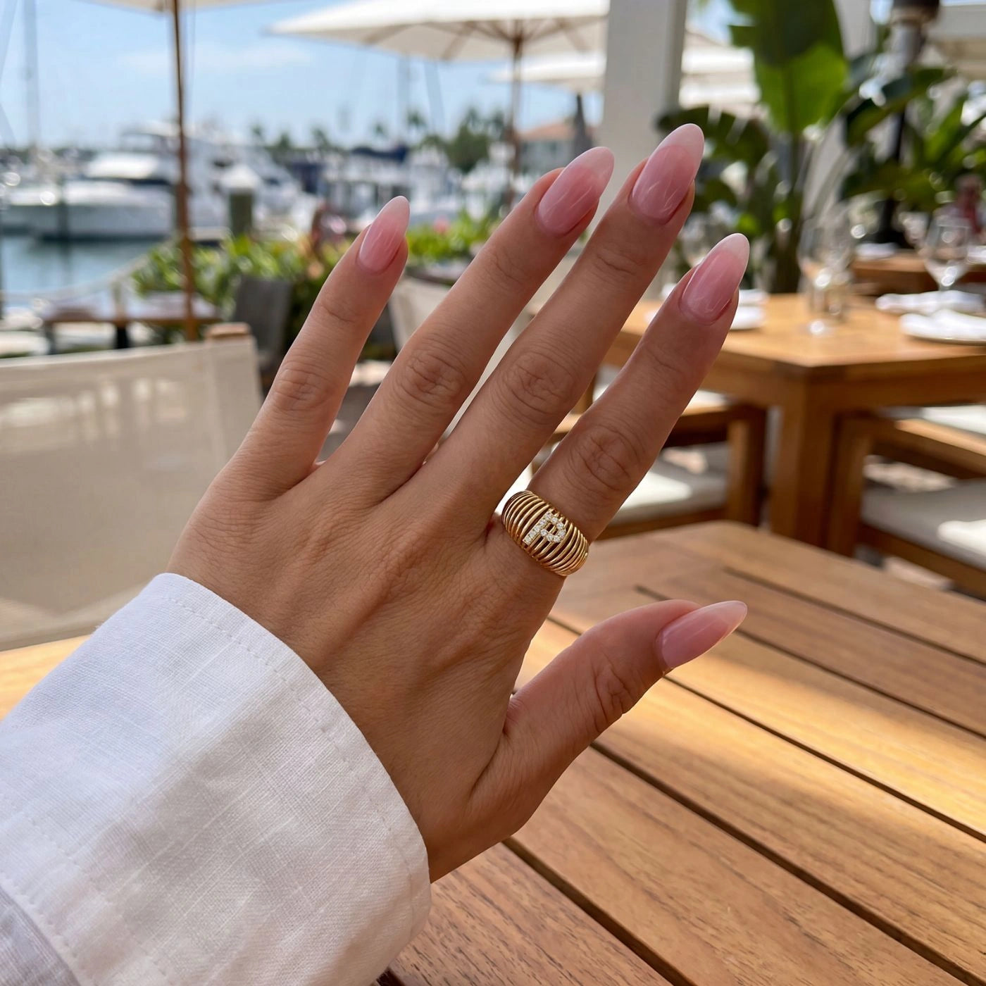 Diamond Initial Ring