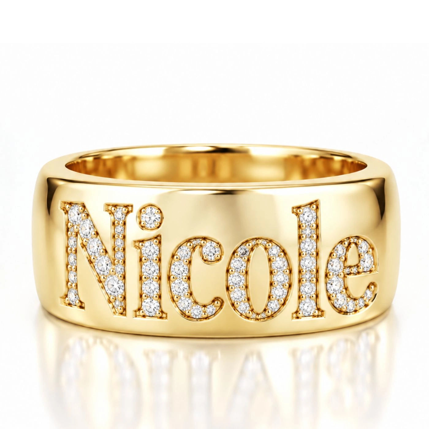 Diamond Name Ring