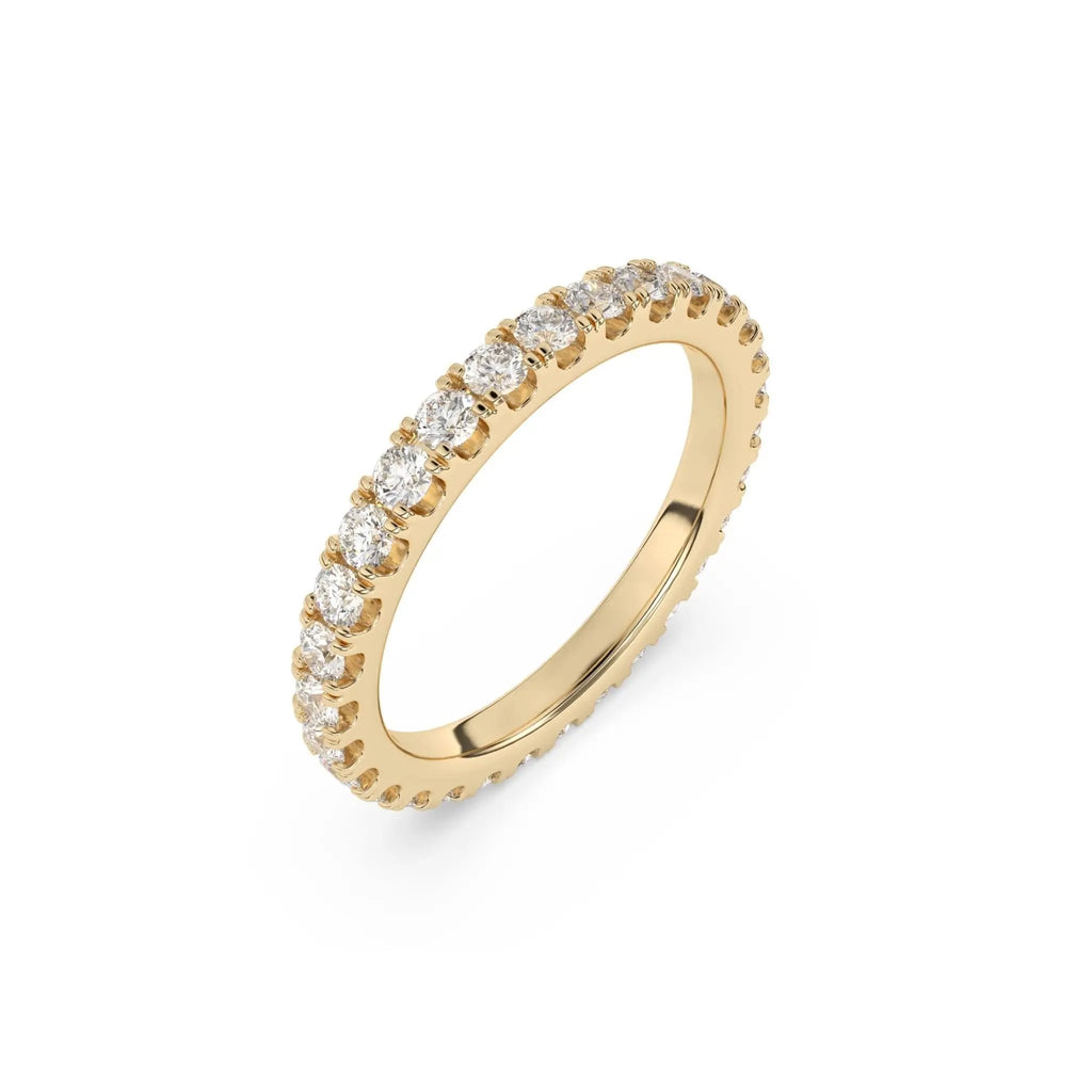 wedding ring, diamond stacking ring handmade with diamonds set in 18k solid gold