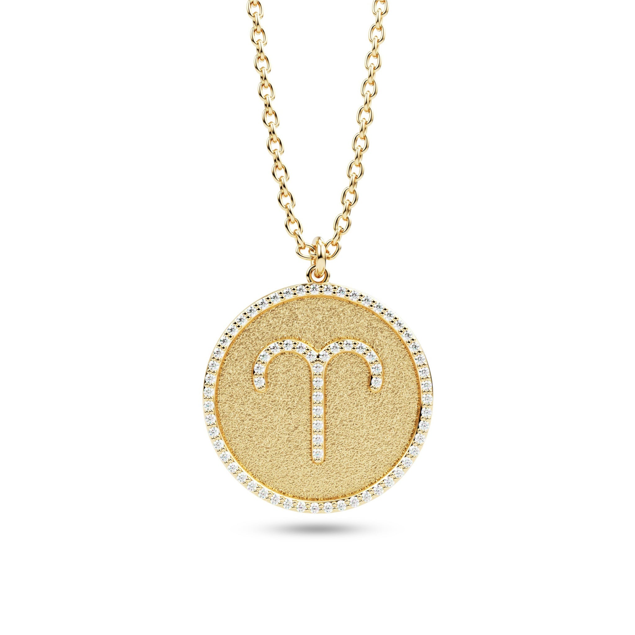 star sign diamond pendant 14k gold