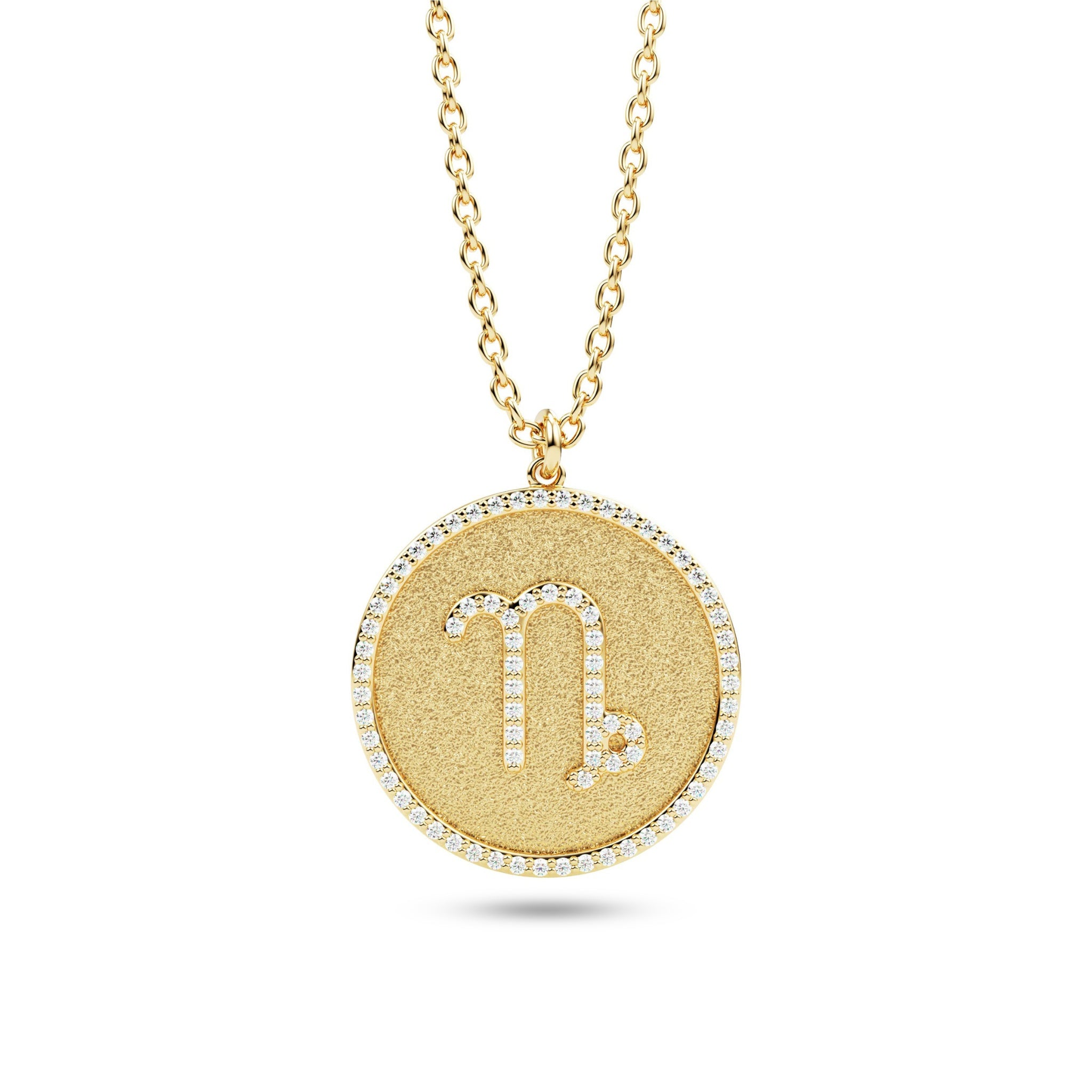 star sign diamond pendant 14k gold
