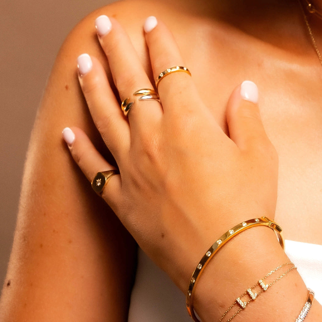 Diamond star ring