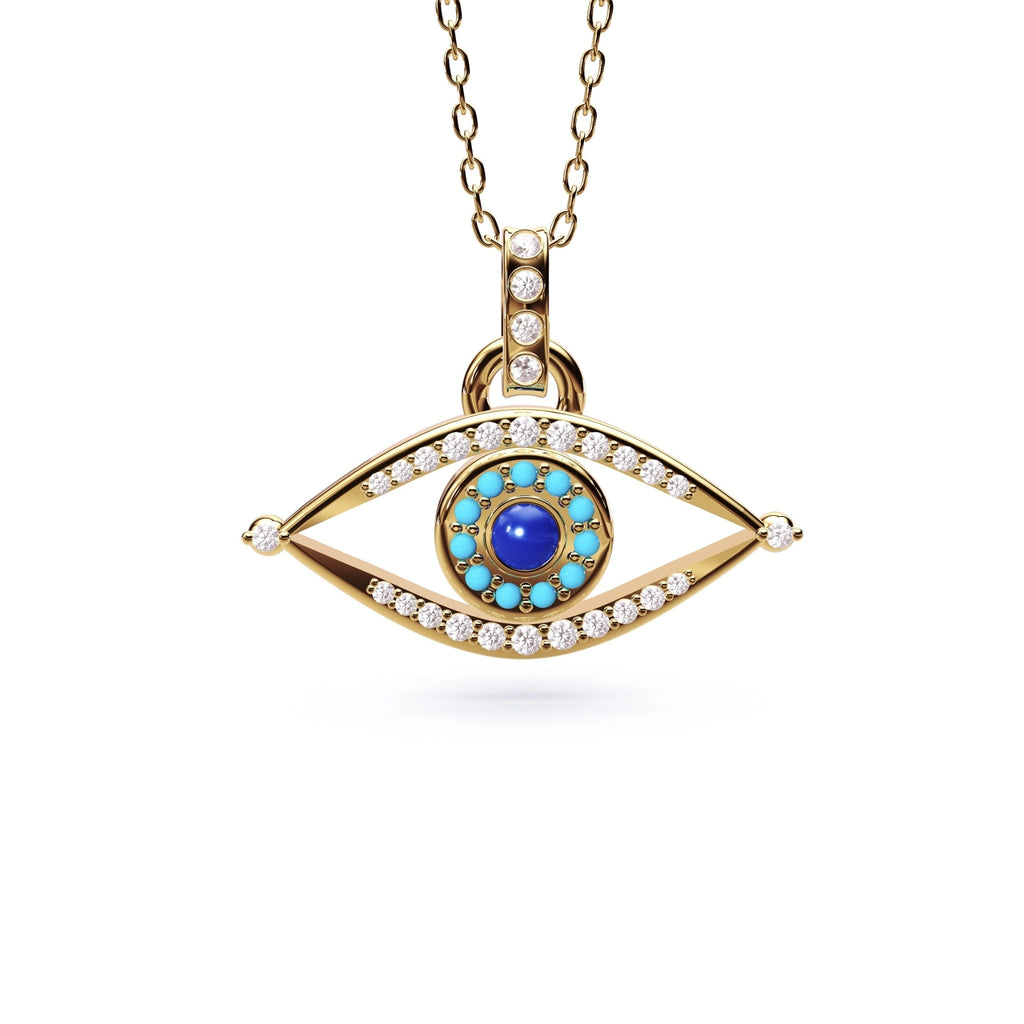 Evil Eye Gold Pendant