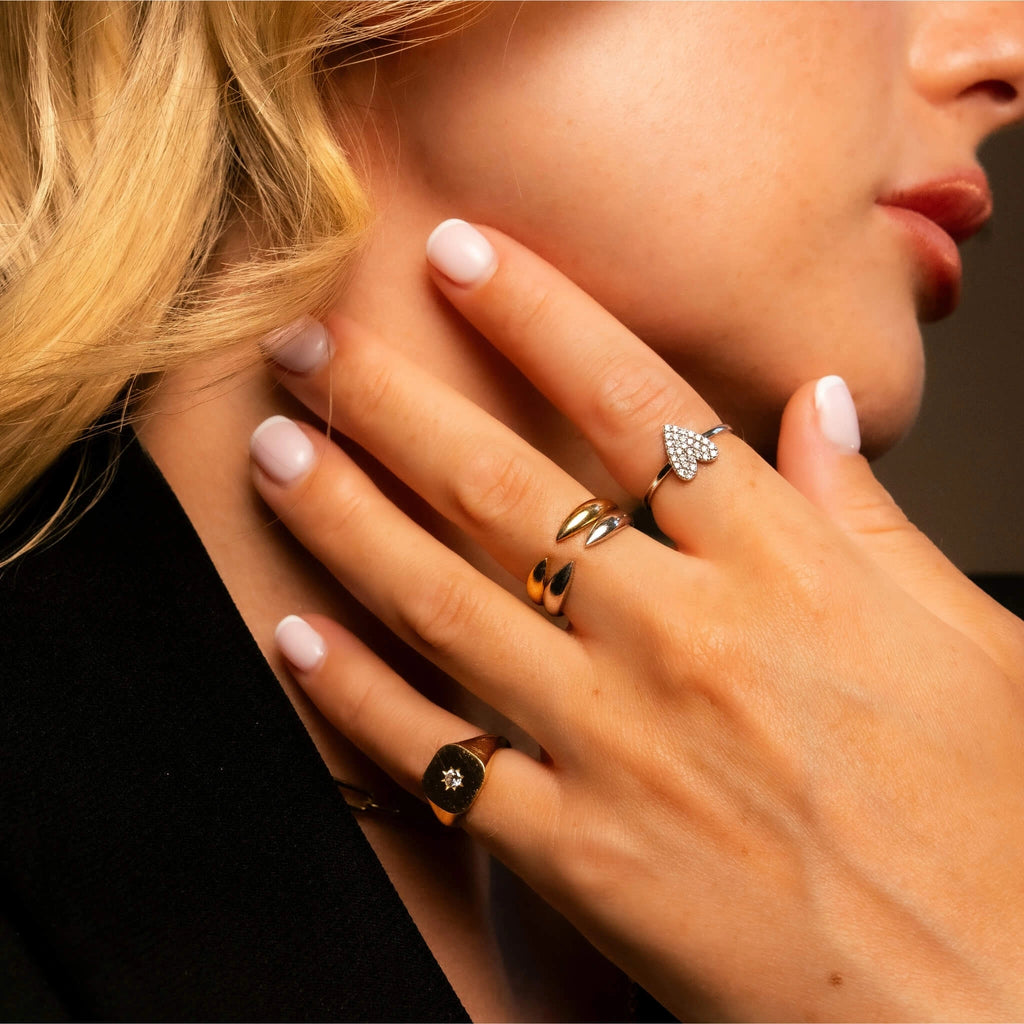 gold heart ring