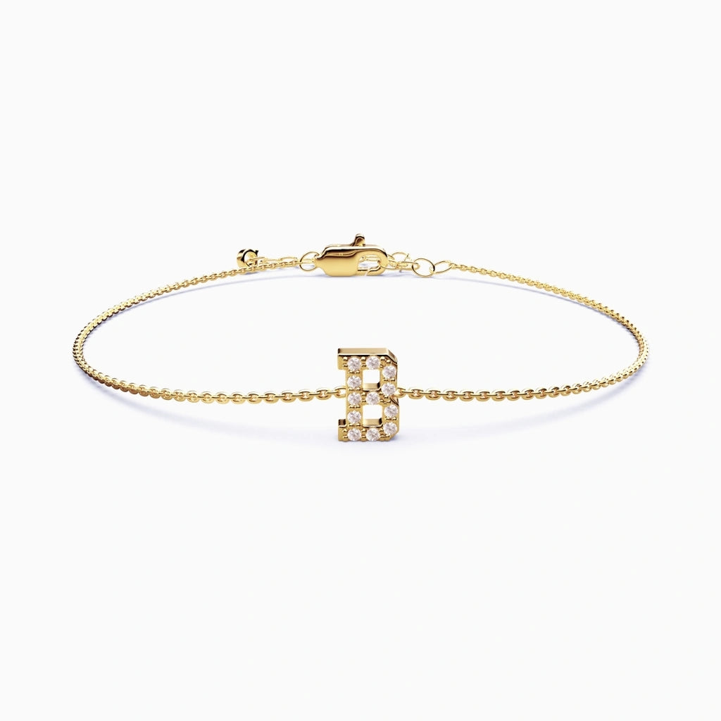Initial Bracelet diamond