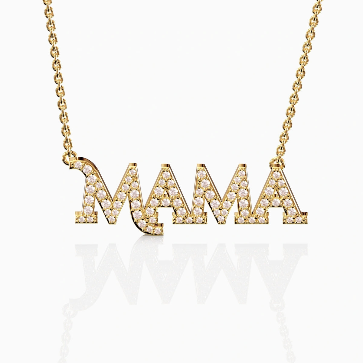 mama diamond necklace pendant argent asher