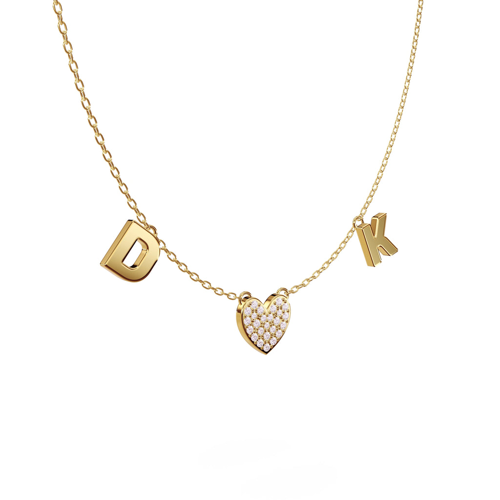 multiple initials necklace 