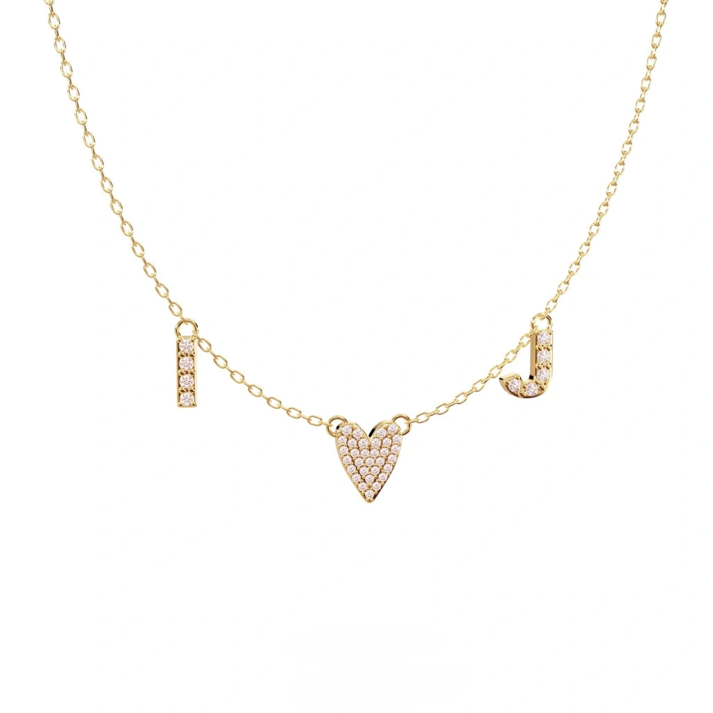 multiple initials necklace 