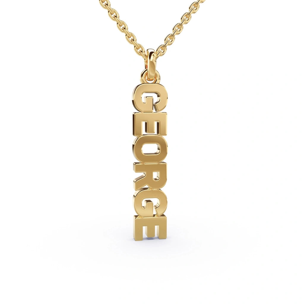 solid gold name necklace