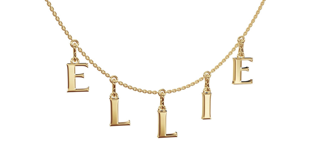 name necklace personalised gifts by argent & asher