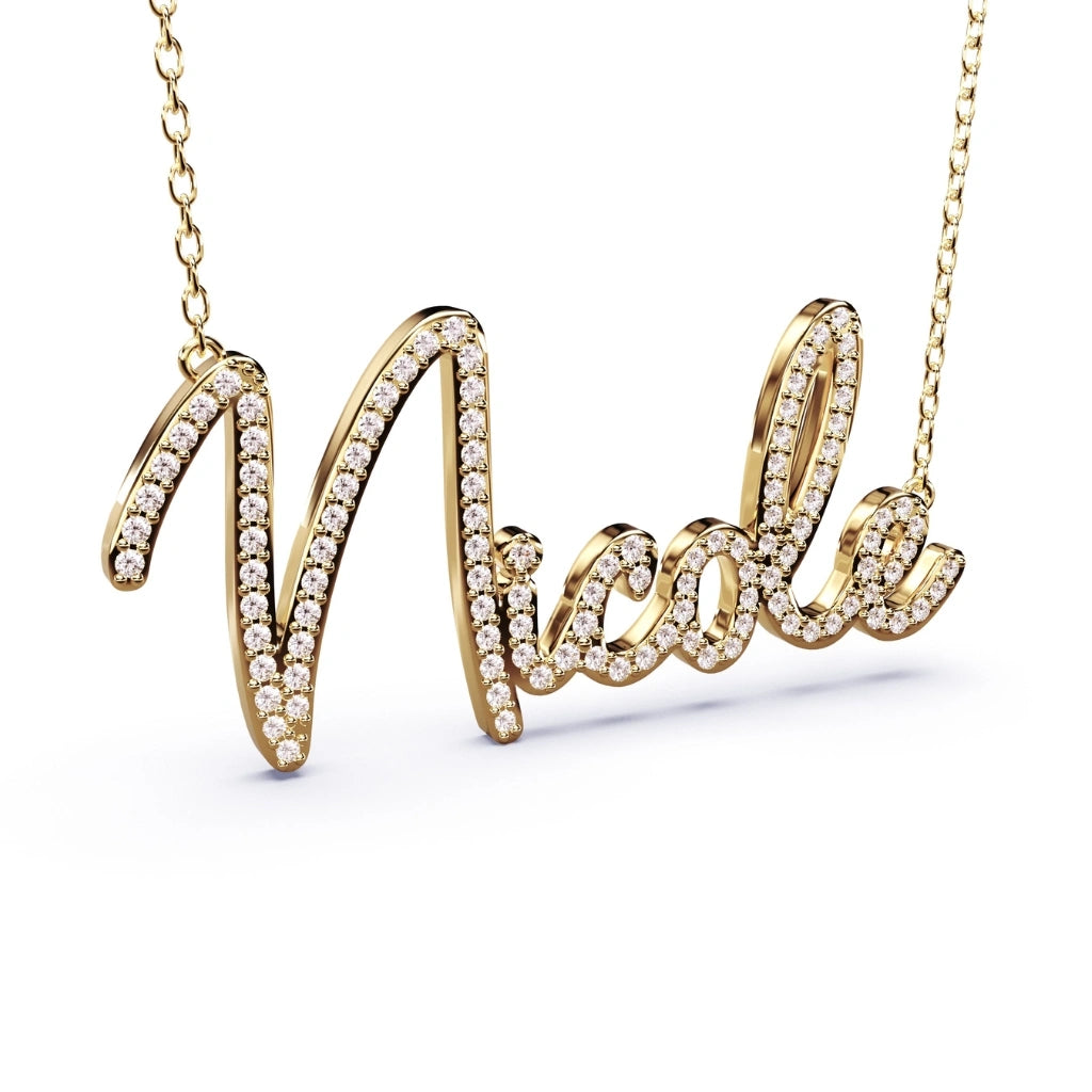 name necklace with diamonds by argent asher