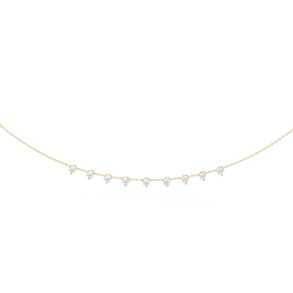 yellow gold station necklace