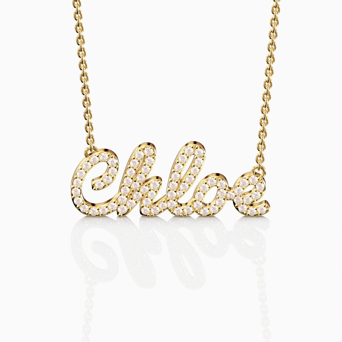 personalised diamond name necklace