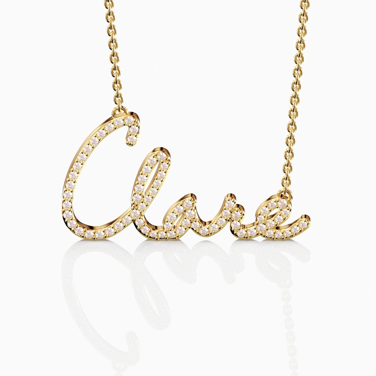 personalised diamond name necklace