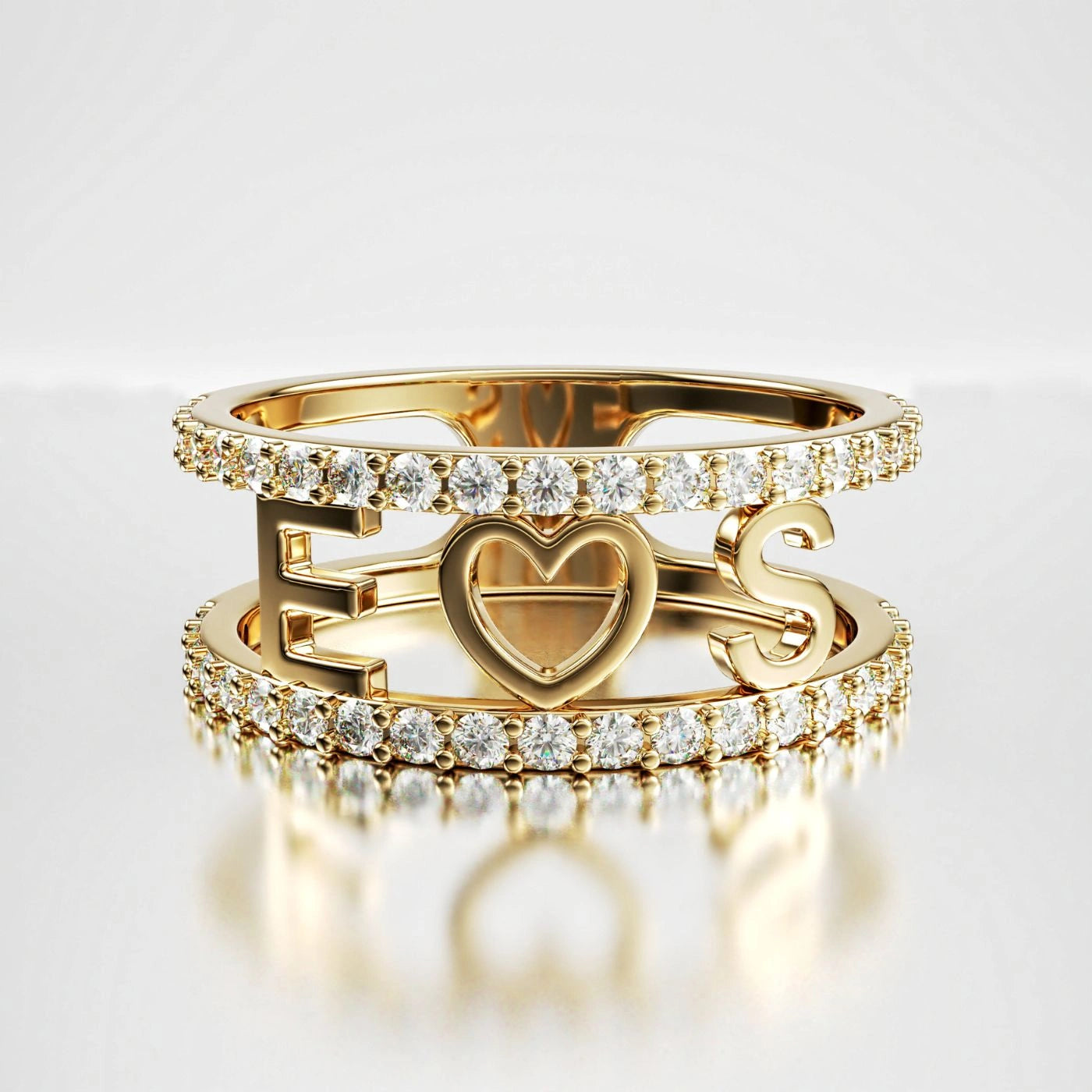 personalised couple rings