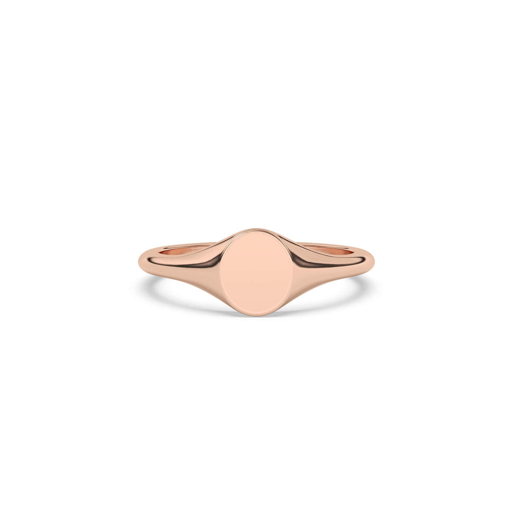 solid gold oval signet ring