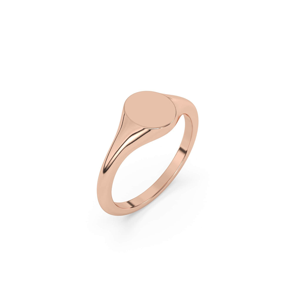 solid gold oval signet ring