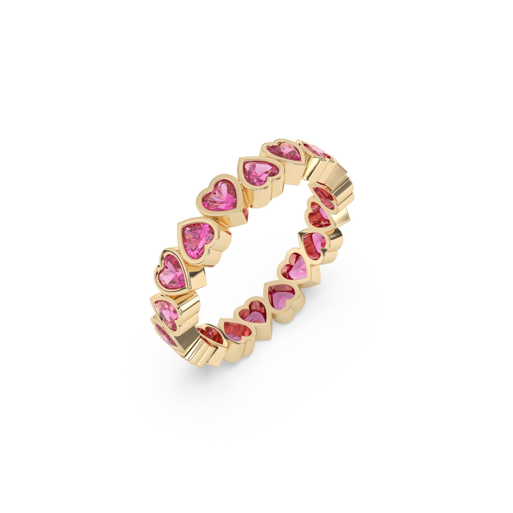 pink topaz heart ring