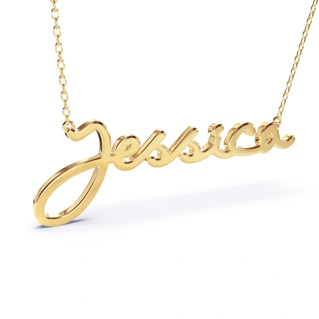 gold name necklace