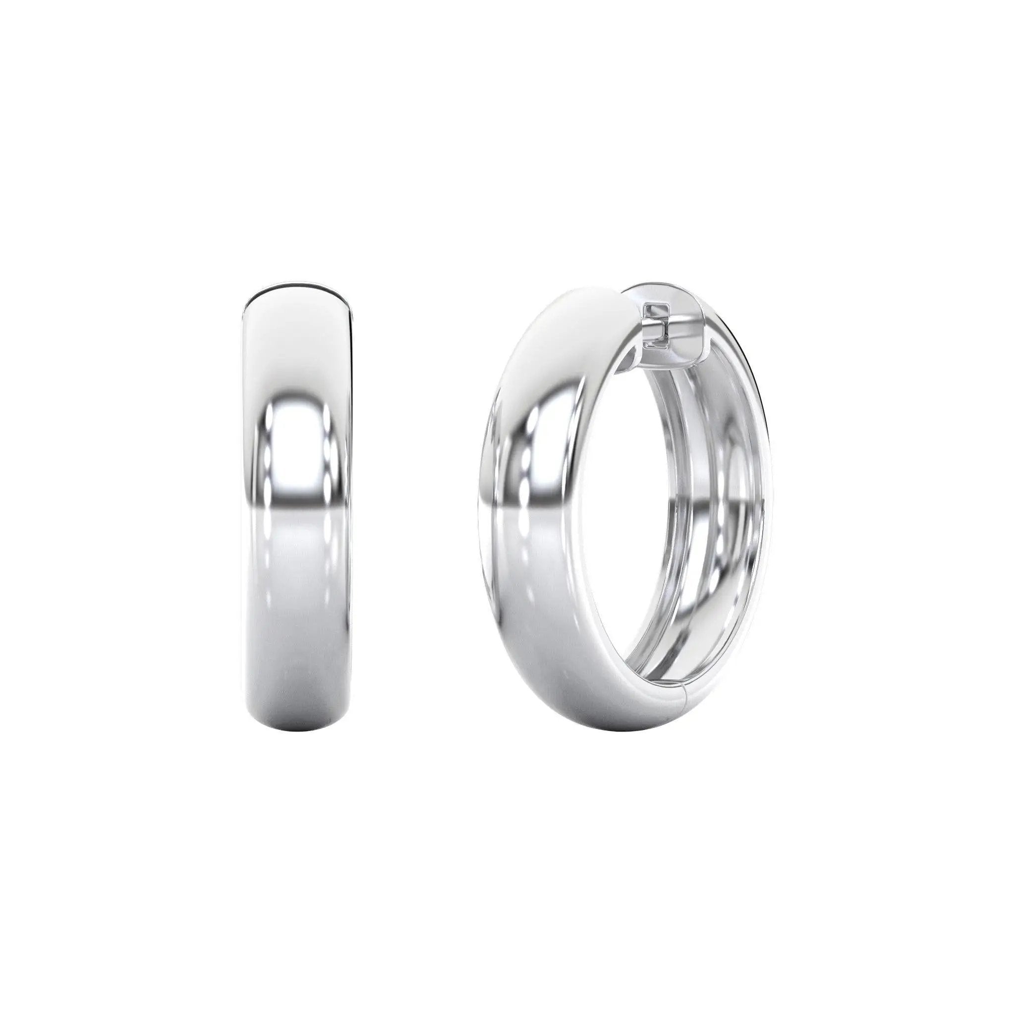 solid gold hoop handmade in white gold 