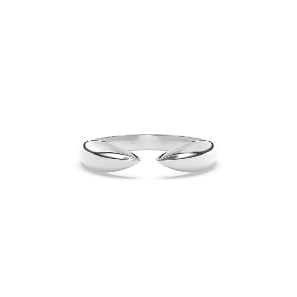 solid gold claw ring made in 14k solid white gold 