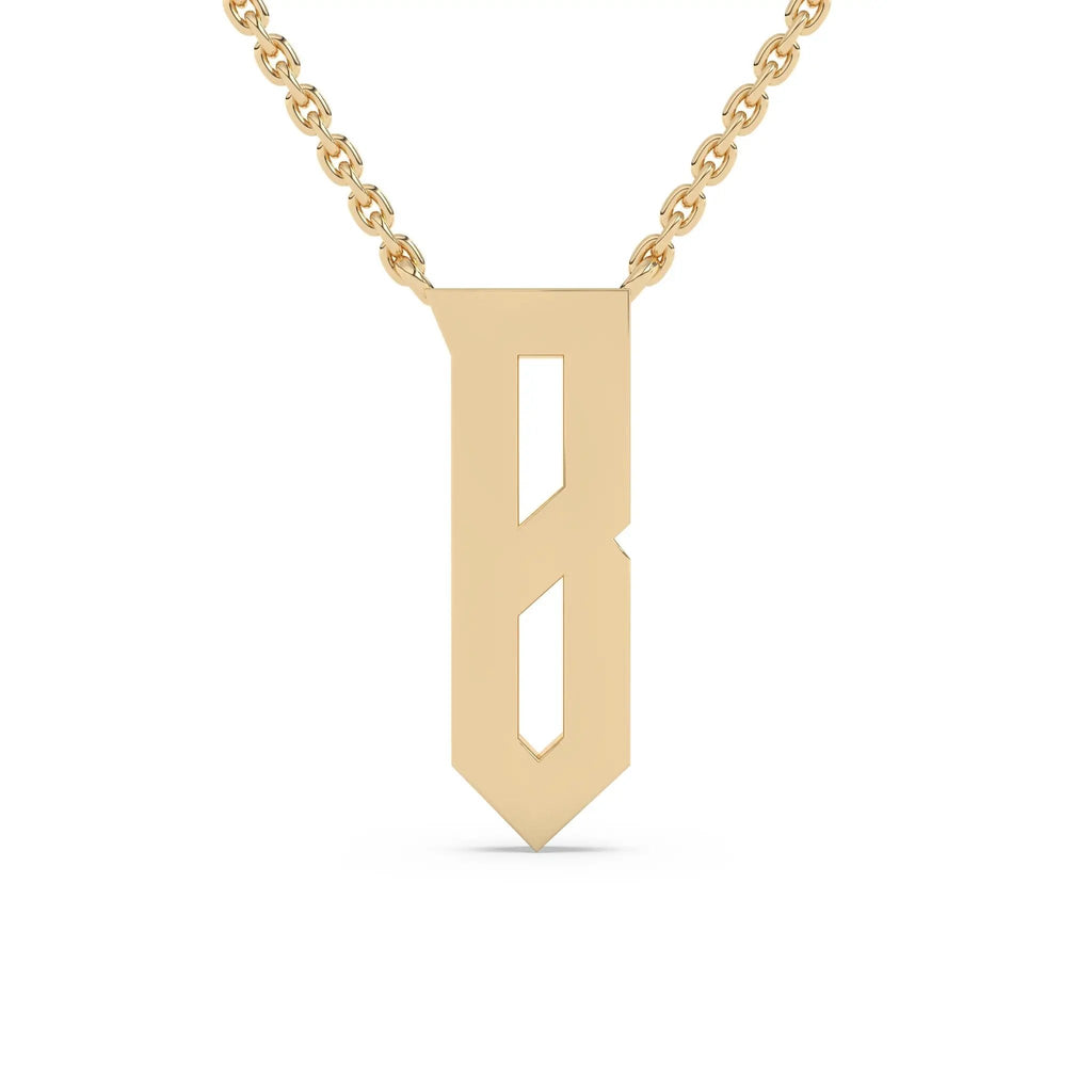 initial necklace handmade in 14k solid gold