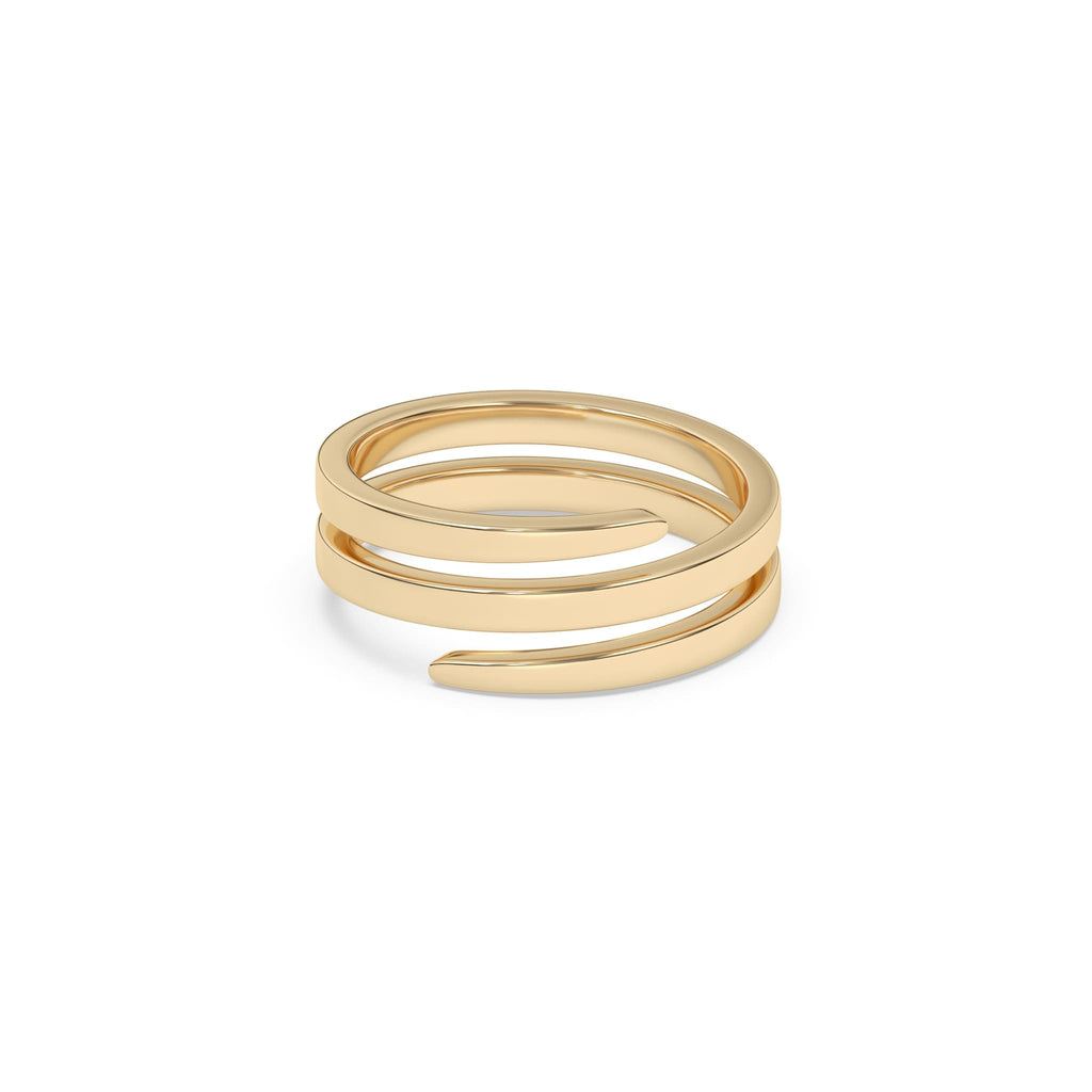 twist ring handmade in 14k solid gold