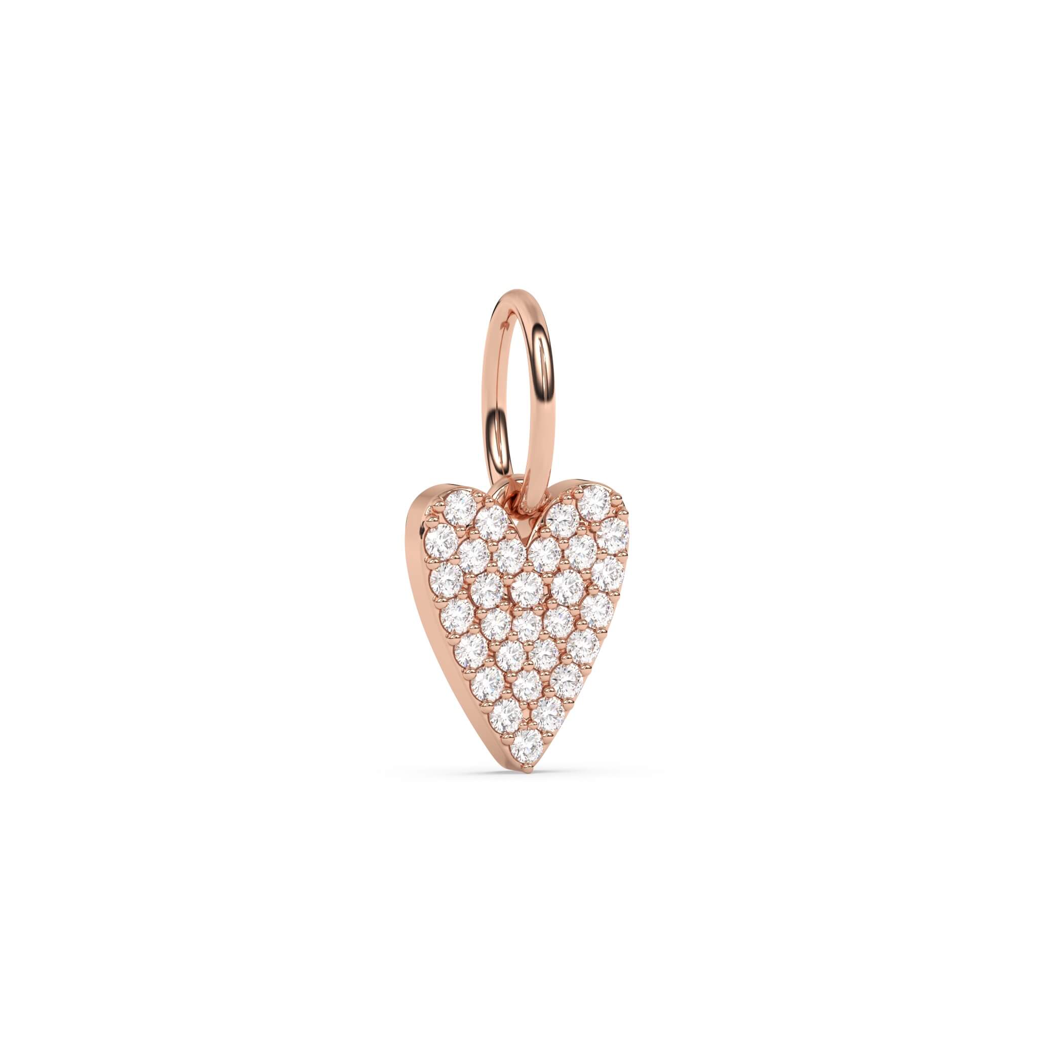 Diamond Heart Necklace Charm – Argent & Asher