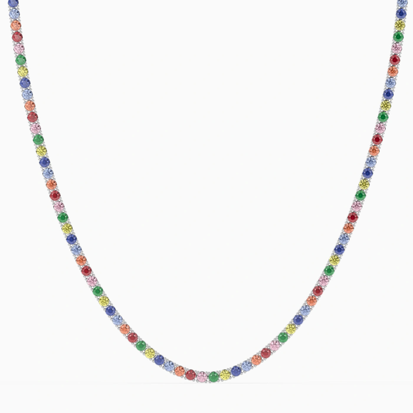 Rainbow Tennis Necklace