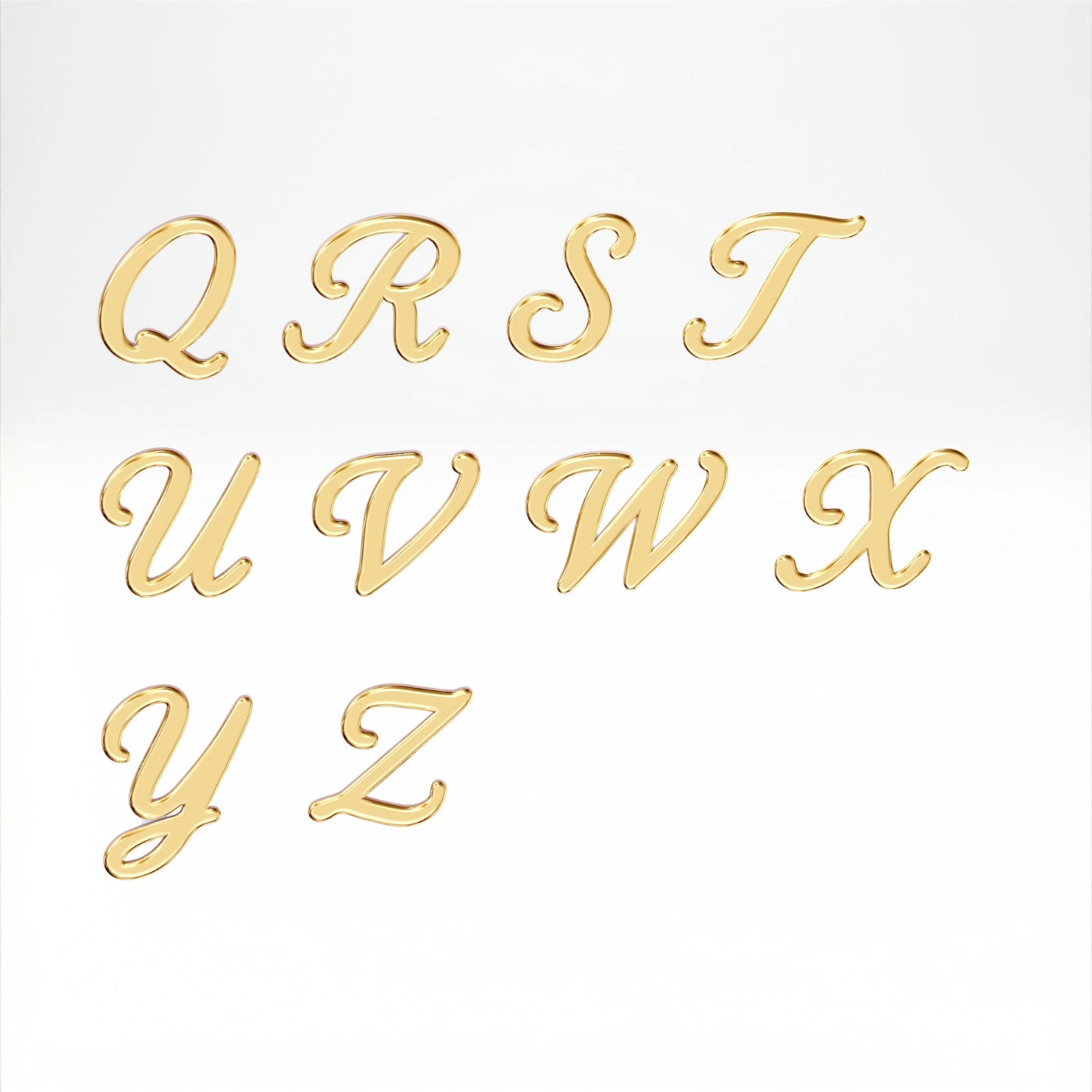 yellow gold double initial necklace