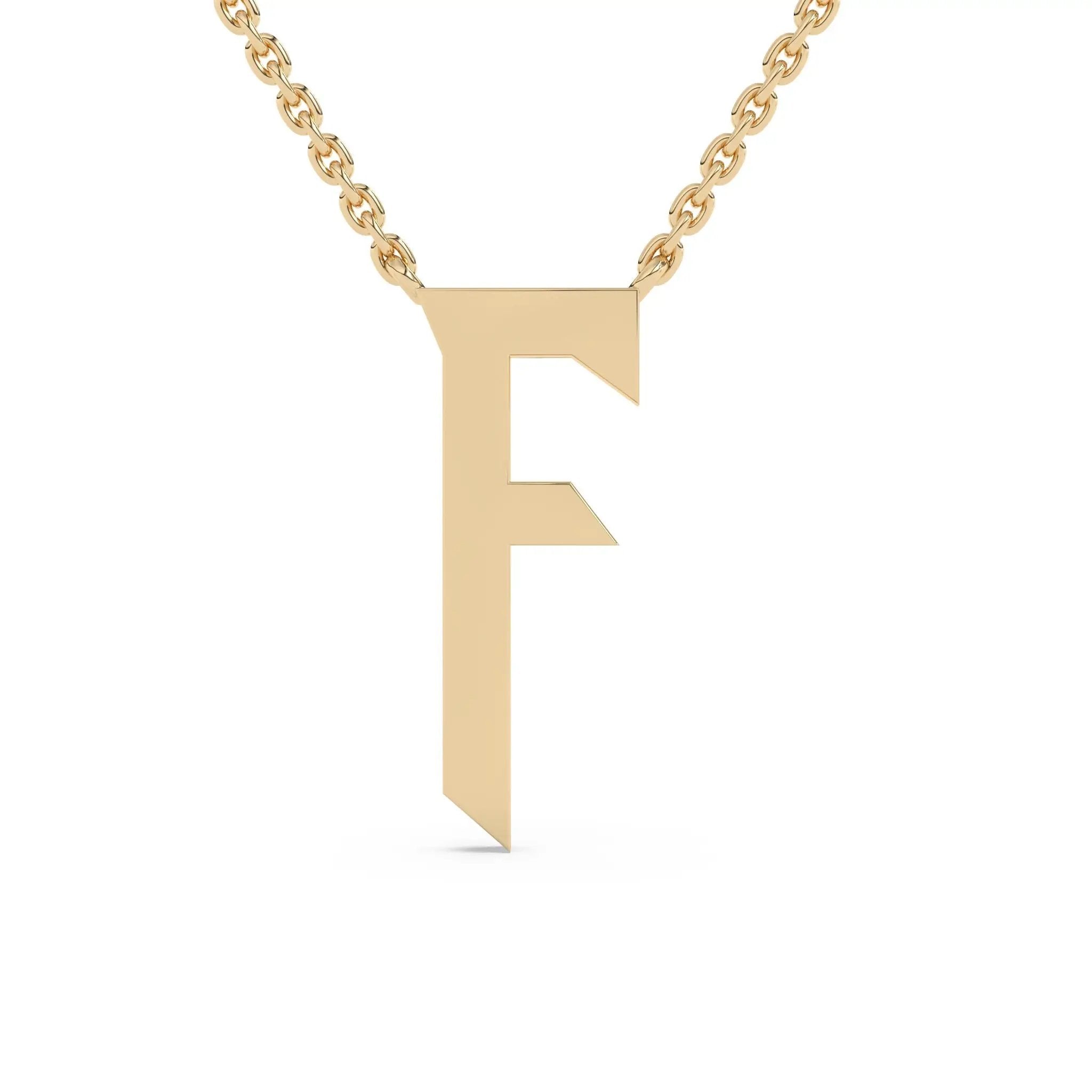 initial necklace handmade in 14k solid gold