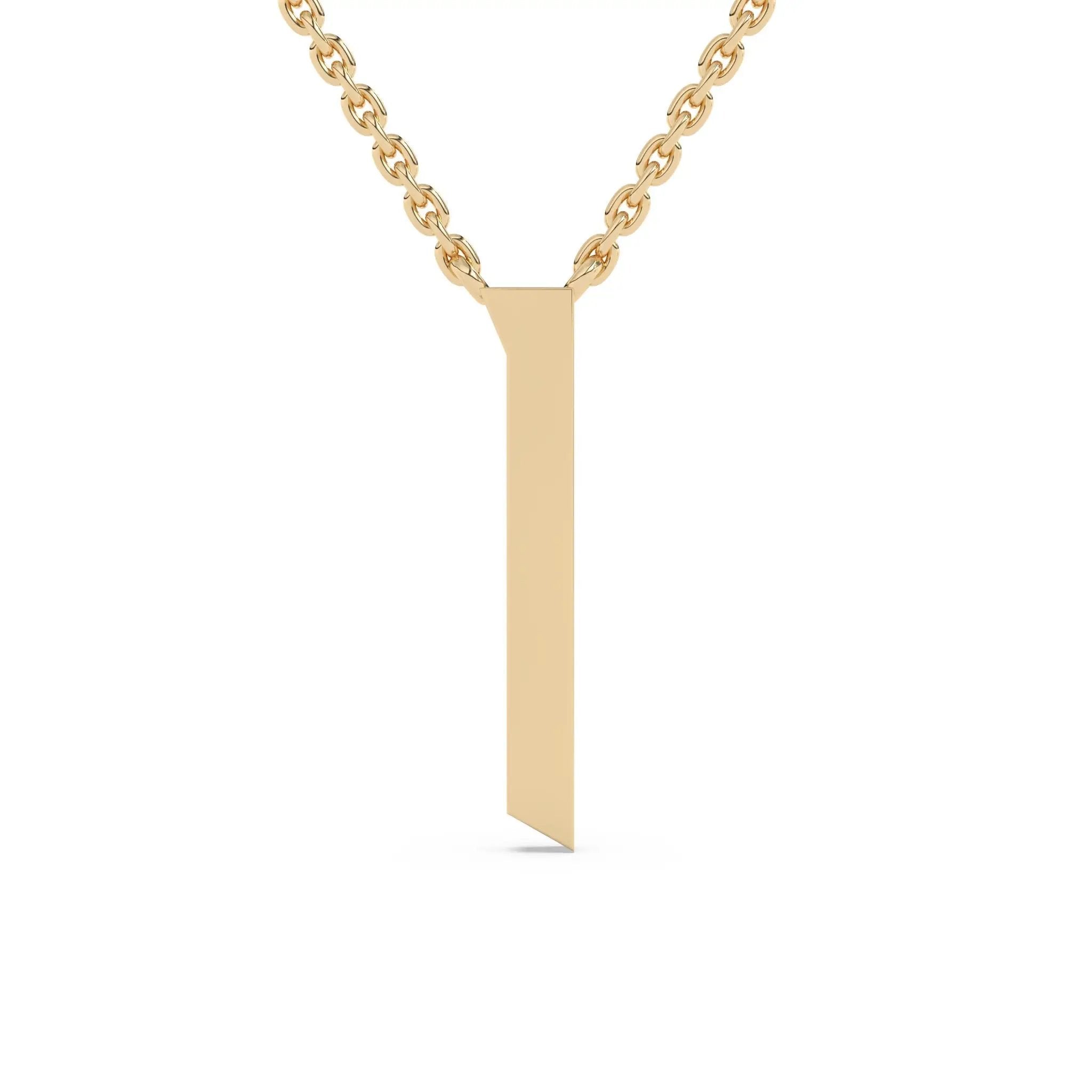 initial necklace handmade in 14k solid gold