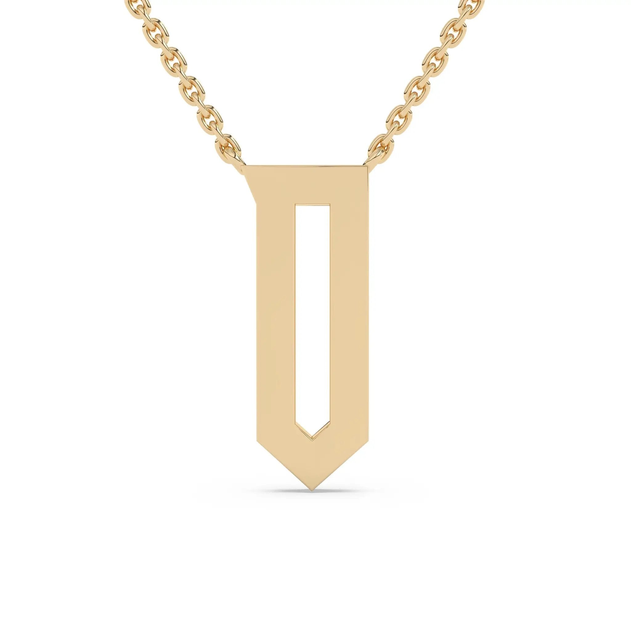 initial necklace handmade in 14k solid gold
