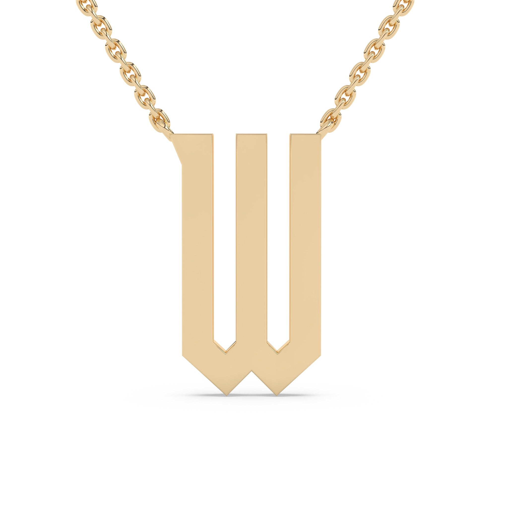 initial necklace handmade in 14k solid gold