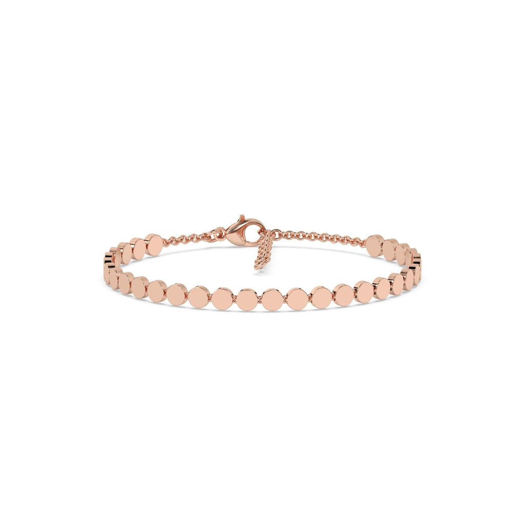 circle bracelet handmade in 14k solid gold