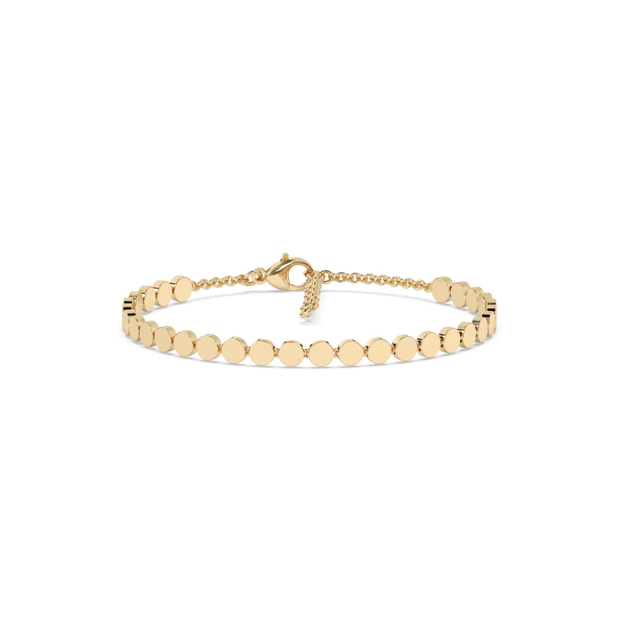 circle bracelet handmade in 14k solid gold